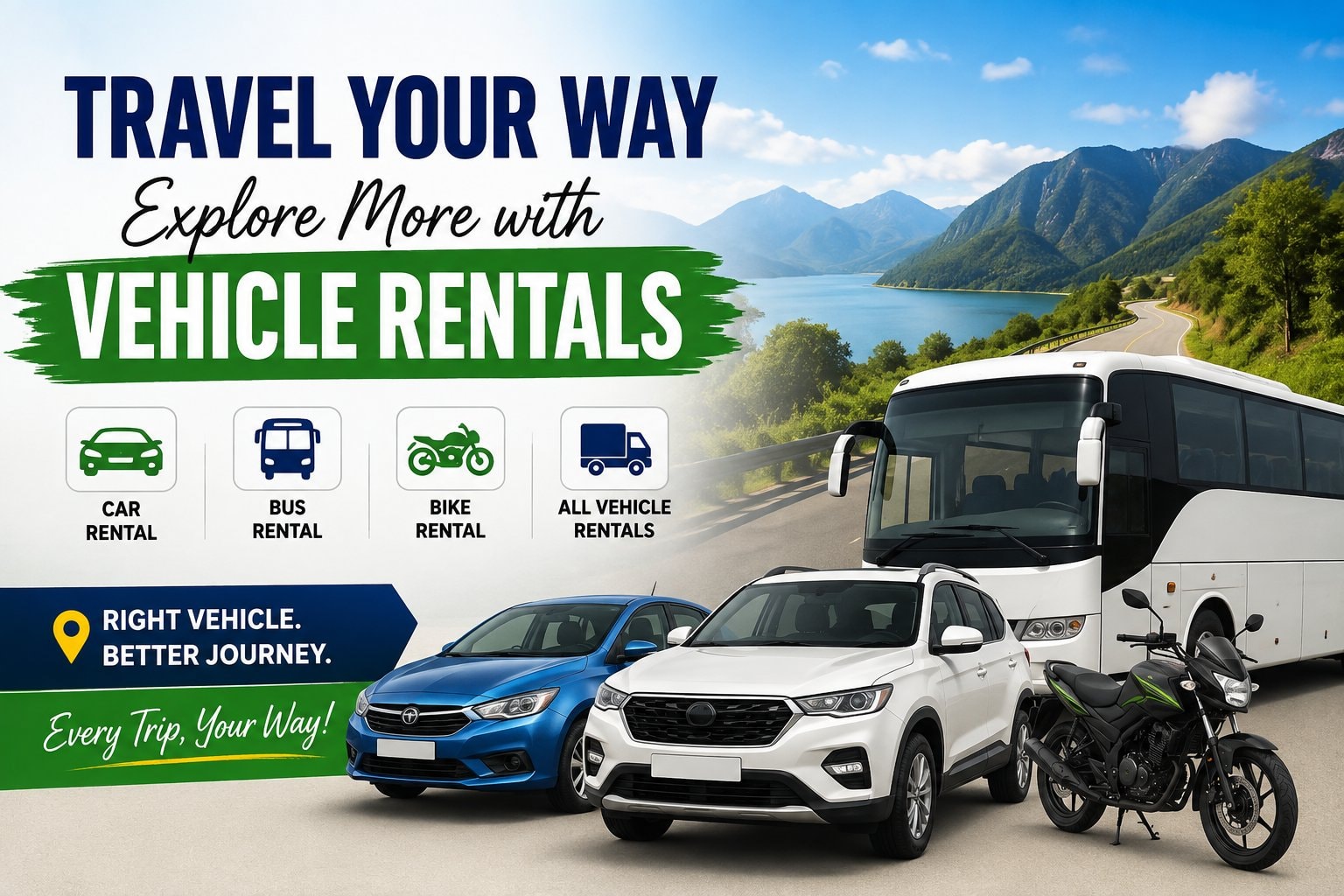 Travel Your Way: Explore More with Vehicle Rentals