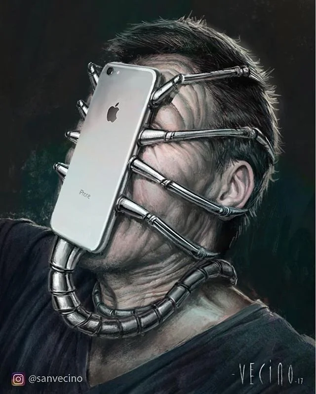 20 Illustrations That Perfectly Draw Human'S Addiction To Modern Technology
