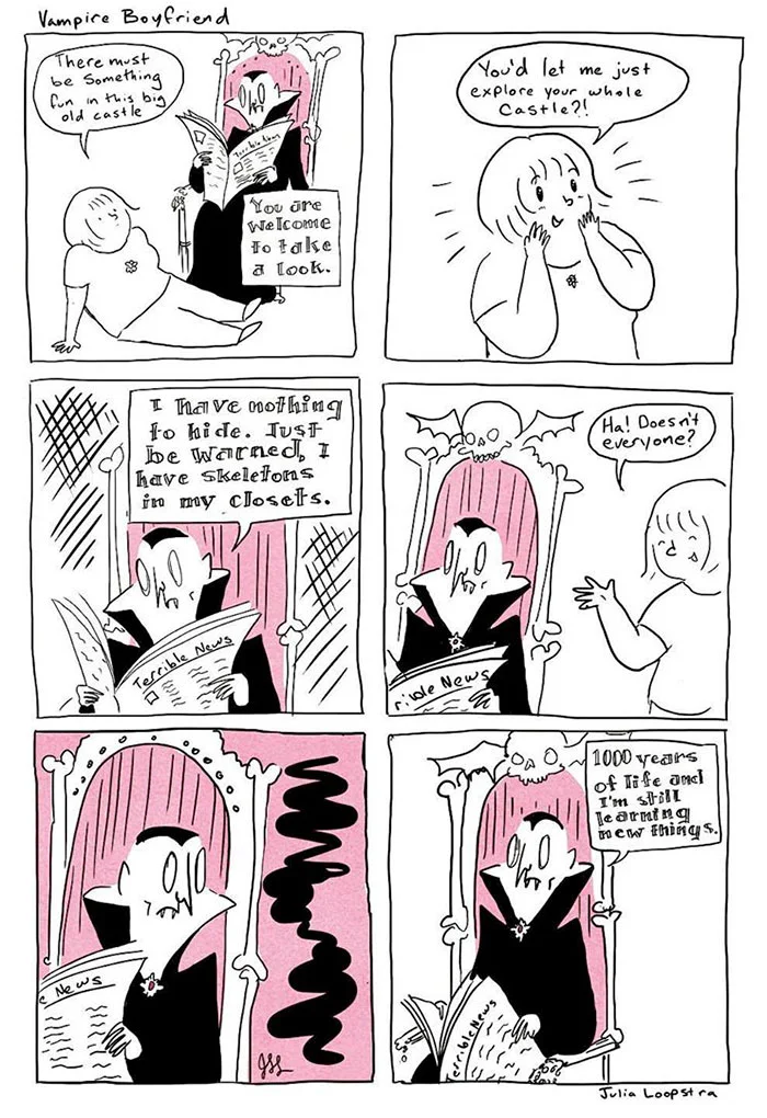 Artist's Twisted Comics Show The Romance Between A Girl And A Vampire