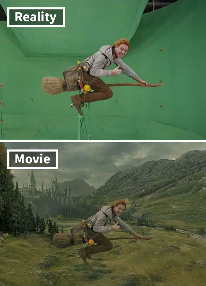 30 Popular Movies' Scenes With And Without Special Effects