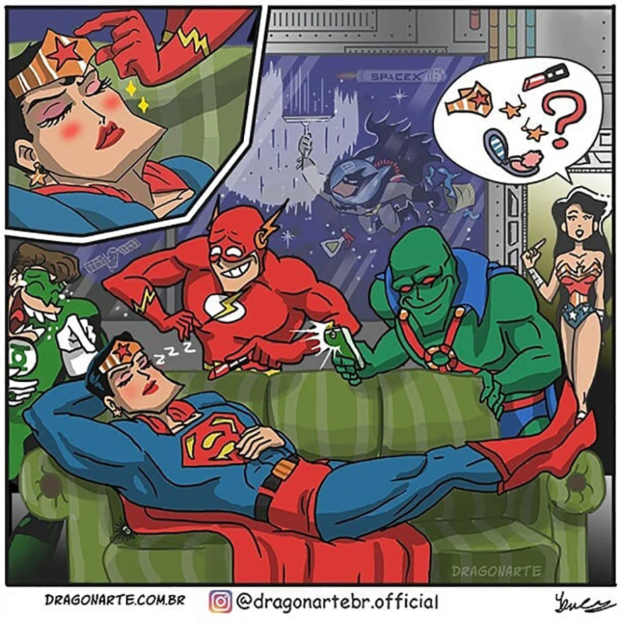 Artist'S 30 Hilarious Comics Show The Everyday Life Of Superheroes